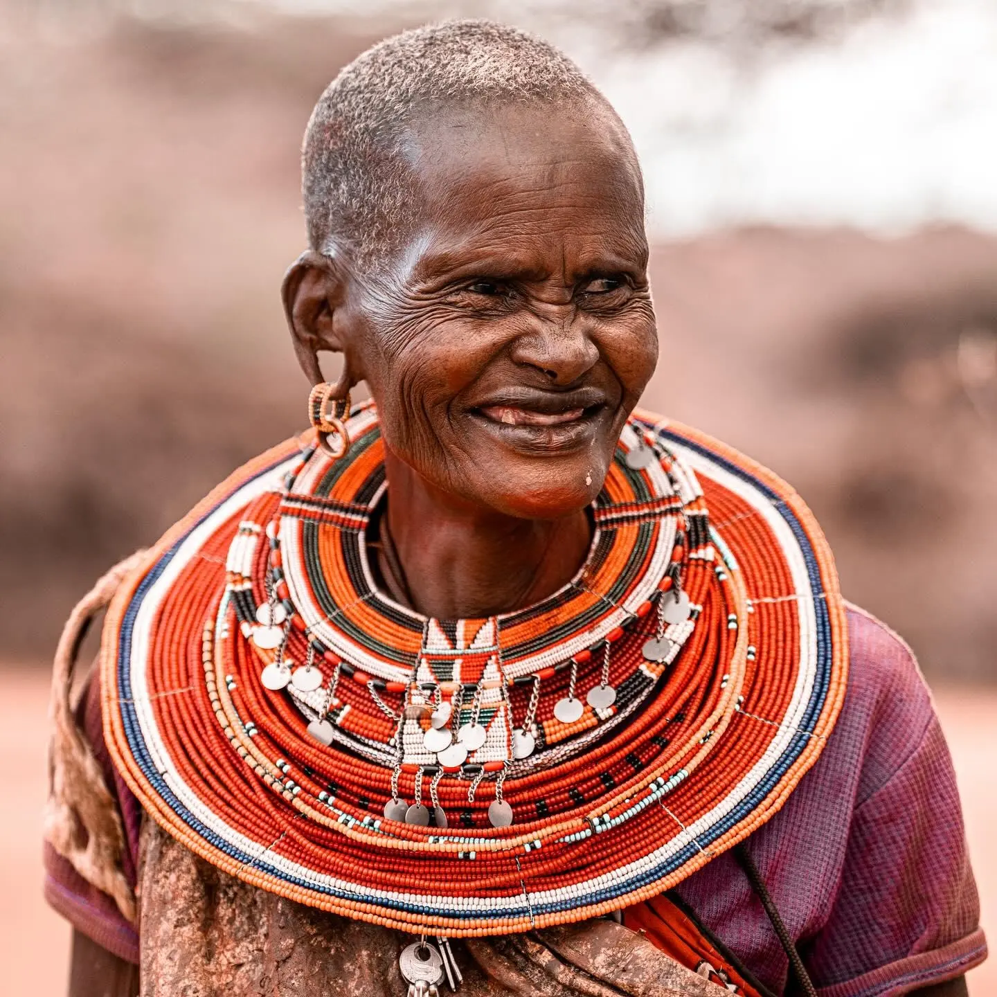 A maasai lady smiling